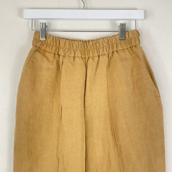 Chloe Stora Trousers Straight Leg With Pockets Color Tan Size 36 OR SMALL - Picture 3 of 9
